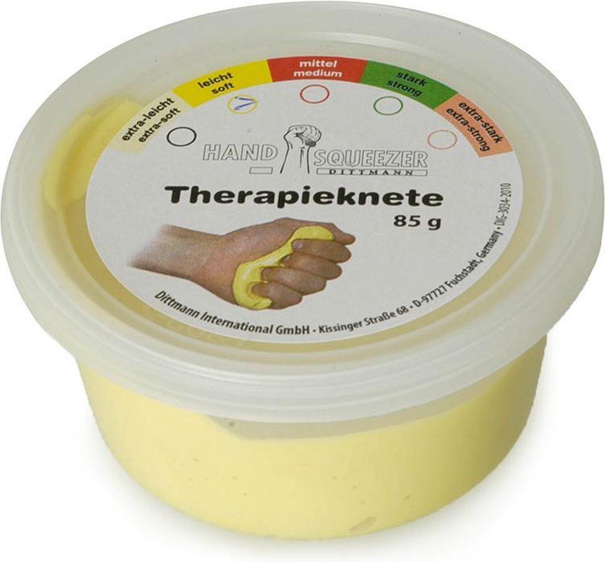 putty handtrainer licht geel