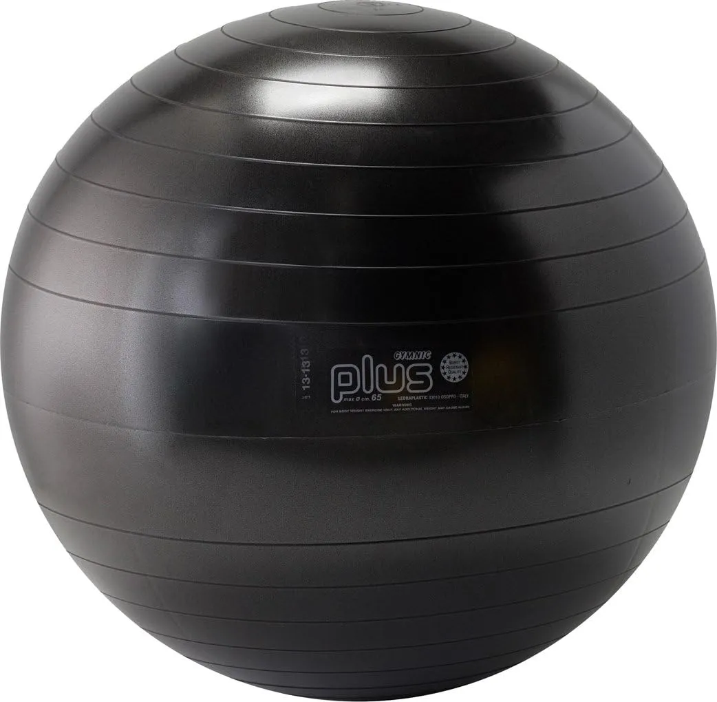 Gymnic Plus 65 cm Zwart | Zitbal | Fitness | Beste prijs
