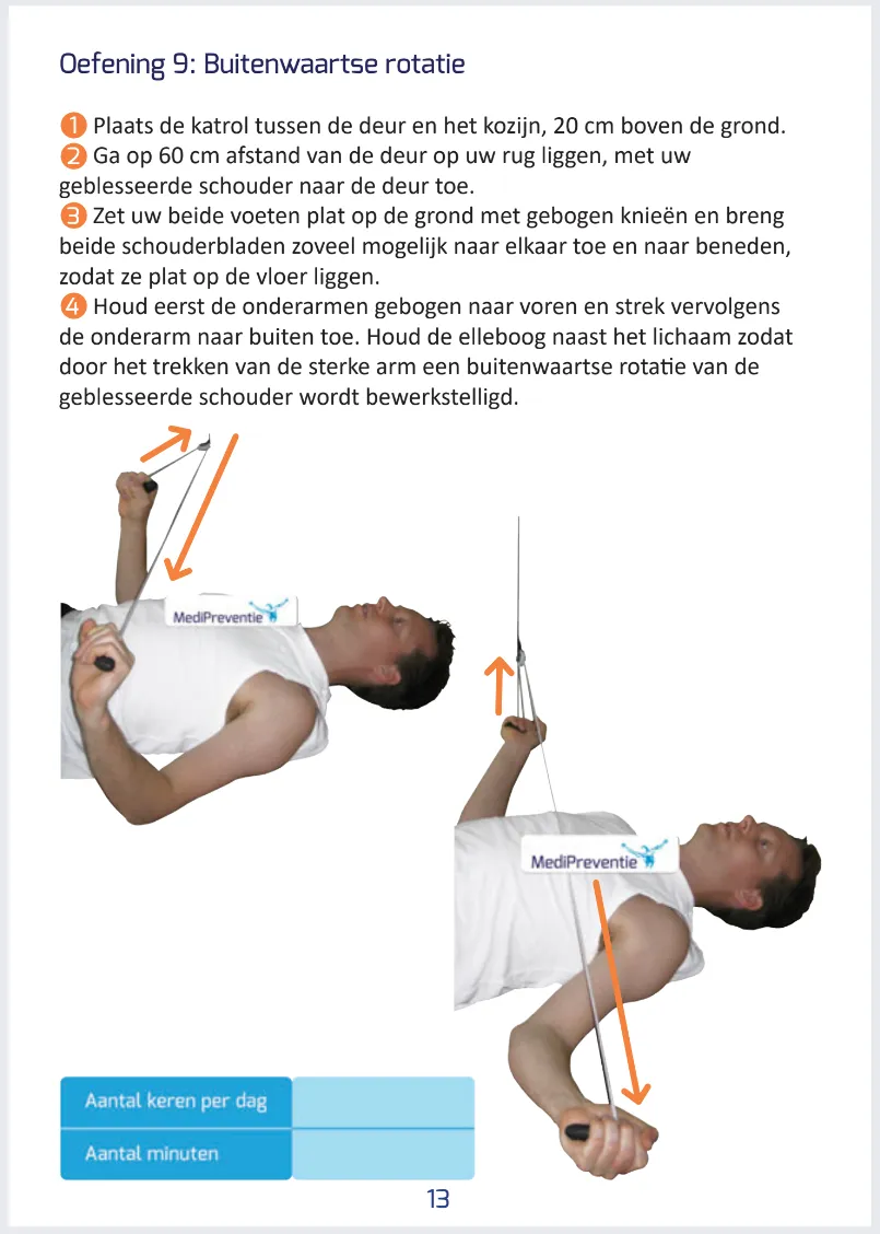 schouder katrol oefenboekje pagina 13