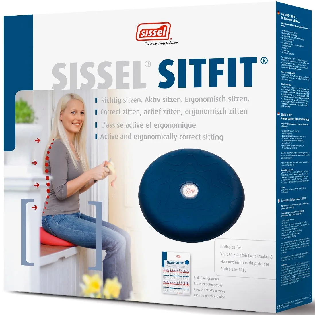 Sissel Sitfit wiebelkussen 36 cm Zwart