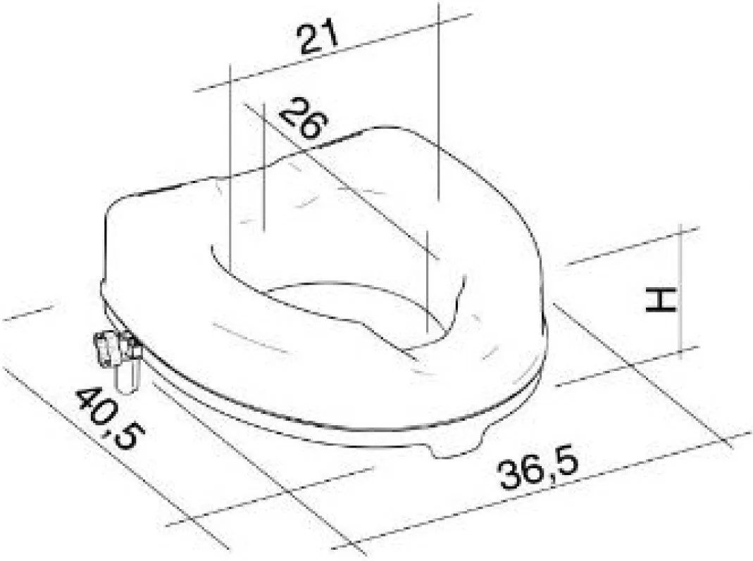 Toiletverhoger 15 cm