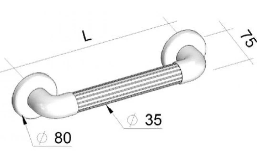 Wandbeugel 25 cm